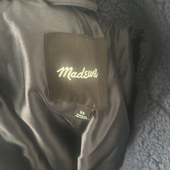 Madewell Navy Sherpa Coat/Jacket XS - Picture 5 of 6